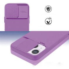 MG Privacy Lens silikonski ovitek za iPhone 13 Pro Max, vijolična