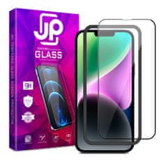 JP JP 3D steklo z okvirjem za namestitev, iPhone 14, črno