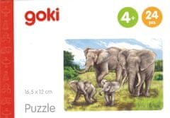 Goki Lesena sestavljanka Afriške živali: sloni 24 kosov