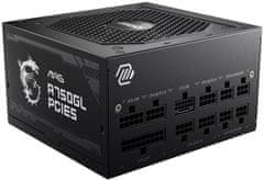 MSI napajalnik MAG A750GL PCIE5/ 750W/ ATX3.1/ akt. PFC/ 7 let polne garancije/ 120mm ventilator/ modularna napeljava/ 80PLUS Gold