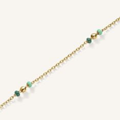 Rosefield Fina pozlačena smaragdna ogrlica JNEDG-J719