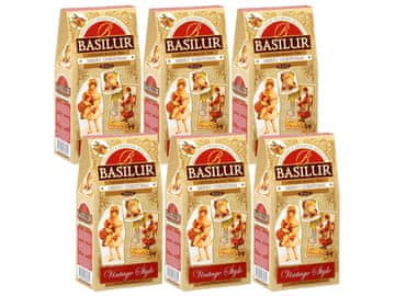 Basilur BASILUR Merry Christmas - Črni listični čaj cejlonskega izvora z dodatkom jabolk, ingverja in vanilije, 85 g