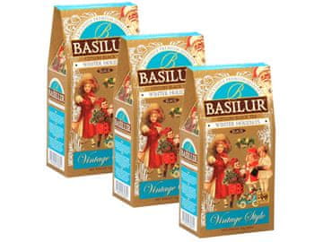 Basilur BASILUR Winter Holidays - Črni listični čaj z dodatkom češenj, pomarančne lupine in cvetov pomaranče, božični čaj 85 g
