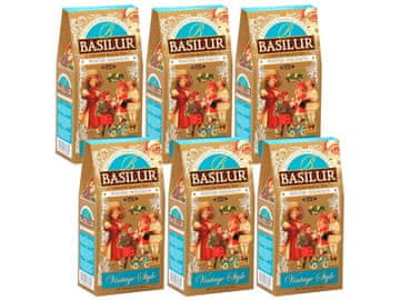 Basilur BASILUR Winter Holidays - Črni listični čaj z dodatkom češenj, pomarančne lupine in cvetov pomaranče, božični čaj 85 g