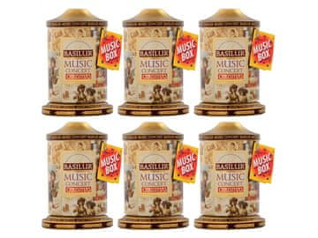 Basilur BASILUR Music Concert Christmas - Cejlonski črni listični čaj, škatla z glasbeno skrinjico, božični čaj 100 g