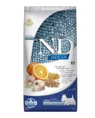 Farmina Granule za pse N&D dog OCEAN (AG) adult mini, trska, pira, oves in pomaranča 7 kg