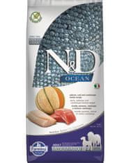 Farmina Granule za pse N&D dog OCEAN (GF) adult medium & maxi, losos, trska in melona 12 kg