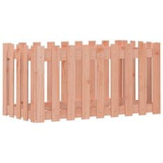 Vidaxl Vrtna visoka greda z ograjico 100x50x50 cm trden les douglas