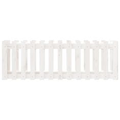 Vidaxl Vrtna visoka greda z ograjico bela 150x50x50 cm trdna borovina
