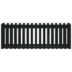 Vidaxl Vrtna visoka greda z ograjico črna 200x50x70 cm trdna borovina