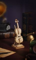 Robotime Model violončelo, Lesena 3D sestavljanka, (TG411)