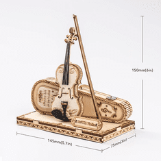 Robotime Model Violina Capriccio, Lesena 3D sestavljanka, (TG604K)