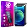 JP JP 3D steklo z okvirjem za namestitev, iPhone 12, črno