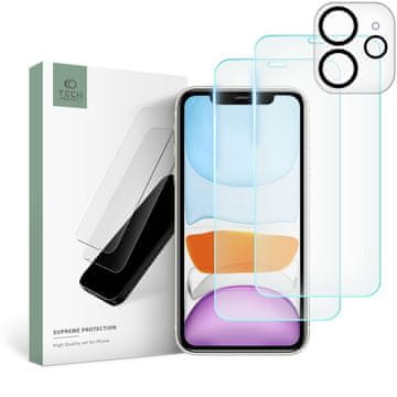 Tech-protect Komplet Tech-Protect Supreme, 2 kaljena stekla + steklo za leče, iPhone 11