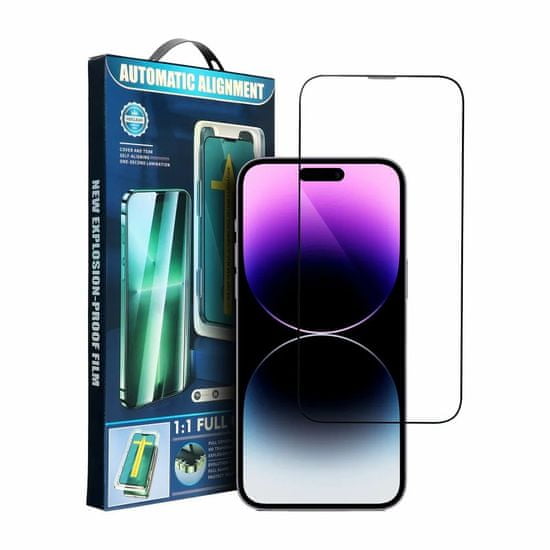 5D Zaščitno kaljeno steklo z aplikatorjem, iPhone 13 Mini, črn