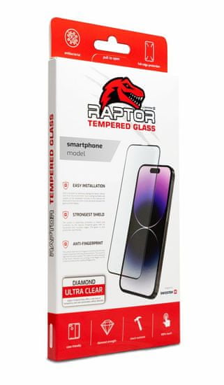SWISSTEN Swissten Raptor Diamond Ultra Clear 3D kaljeno steklo, iPhone 12 Mini, črna