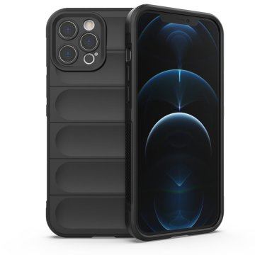 HURTEL Magic Shield etui, iPhone 12 Pro Max, črn
