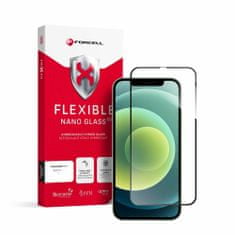 FORCELL Hibridno steklo Forcell Flexible 5D Full Glue, iPhone 12 / 12 Pro, črno