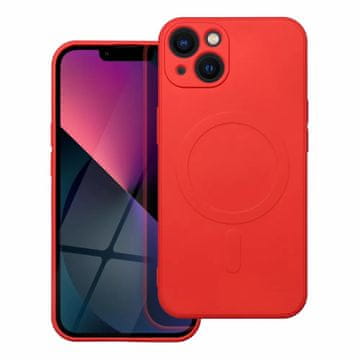 Etui Silikonski ovitek Mag, iPhone 13, rdeč