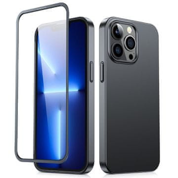 Joyroom Joyroom 360 Full Case ovitek + kaljeno steklo, iPhone 13 Pro, črno