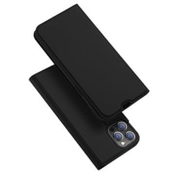 Dux Ducis Dux Ducis Skin Leather case, preklopni etui, iPhone 13 Pro, črn