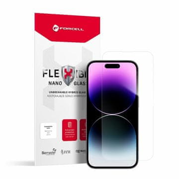 FORCELL Hibridno steklo Forcell Flexible Nano Glass, iPhone 14 Pro, prozorno