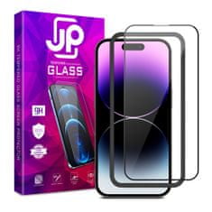 JP JP 3D steklo z okvirjem za namestitev, iPhone 14 Pro, črno
