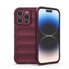 HURTEL Magic Shield etui, iPhone 14 Pro, bordo