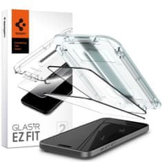 Spigen Spigen Glass.TR EZFit FC z aplikatorjem, 2 kosa, Zaščitno kaljeno steklo, iPhone 15 Plus, črn