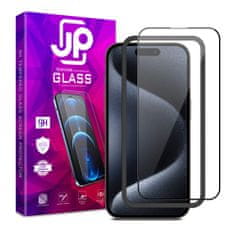 JP JP 3D steklo z okvirjem za namestitev, iPhone 15 Pro MAX, črno