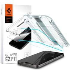 Spigen Spigen Glass.TR EZFit z aplikatorjem, 2 kosa, Zaščitno kaljeno steklo, iPhone 15 Pro Max