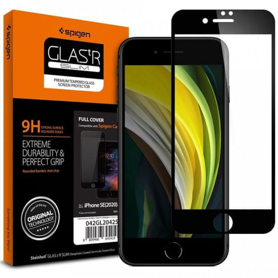 Spigen Spigen Full Cover Glass ALM FC Zaščitno kaljeno steklo, iPhone 7 / 8 / SE 2020, črno