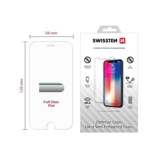 SWISSTEN Swissten 2,5D Zaščitno kaljeno steklo, Apple iPhone 7 / 8