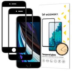 WOZINSKY Wozinsky 2x 5D Zaščitno kaljeno steklo, iPhone 6 / 6S / 7 / 8 / SE 2020 / SE 2022, črn