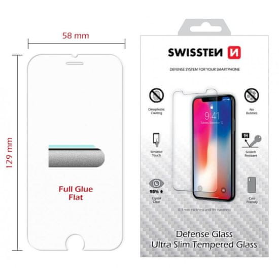 SWISSTEN Swissten 2,5D Zaščitno kaljeno steklo, iPhone SE 2020