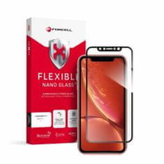 FORCELL Hibridno steklo Forcell Flexible Nano Glass 5D, iPhone XR / 11, črno