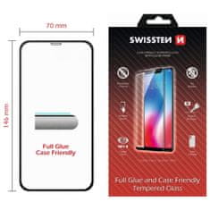 SWISSTEN Swissten Full Glue, Color frame, Case friendly, Zaščitno kaljeno steklo, Apple iPhone XR, črno