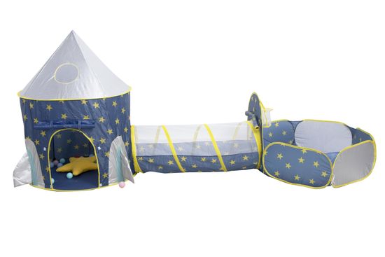Aga4Kids Otroški igralni šotor s plezalnim tunelom Modra