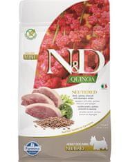 Farmina Granule za pse N&D dog QUINOA (GF) adult mini, kastriran, raca, brokoli in šparglji 0,8 kg