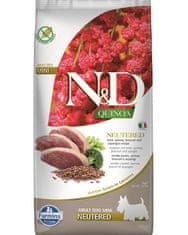 Farmina Granule za pse N&D dog QUINOA (GF) adult mini, kastriran, raca, brokoli in šparglji 7 kg