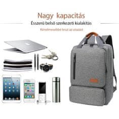 Dollcini Nahrbtnik za prenosni računalnik, vodoodporen, odporen na praske, šolski, potovalni, službeni, črna mešanica