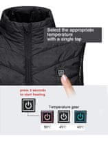 Dollcini Eleganten ogrevan moški brezrokavnik, zimski brezrokavnik, z grelnim sistemom USB, vetrovno izolirana jakna, S/navadna