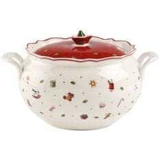 Villeroy & Boch Posoda za juho s pokrovom iz božične kolekcije TOY'S DELIGHT 3,4 l