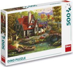 Dino Puzzle Koča ob reki 500 kosov