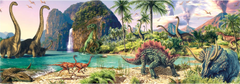 Dino Panoramska sestavljanka Dinozavri ob jezeru 150 kosov