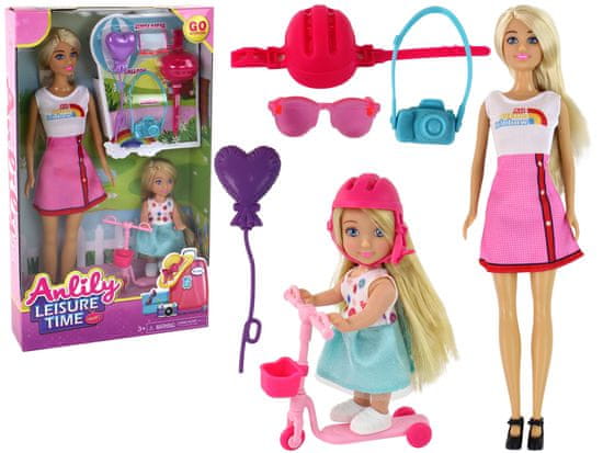 shumee Anlily Otroške Punčke Mama in Hčerka Blond Hair Skuter 8 El.