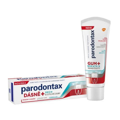 Parodontax Gum+ Breath & Sensitivity zobna pasta proti težavam z dlesnimi, slabemu zadahu in občutljivosti zob