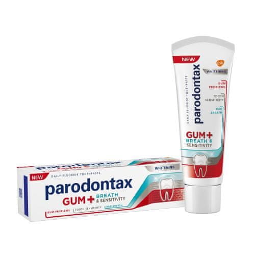Parodontax Gum+ Breath & Sensitivity Whitening zobna pasta za zaščito dlesni in proti občutljivosti zob