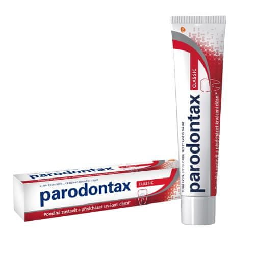Parodontax Classic zobna pasta brez fluorida za zmanjšanje krvavitev in vnetja dlesni