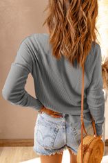 OMG! Klasičen ženski pulover Theophano siva XXL